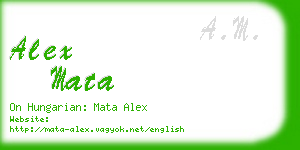 alex mata business card